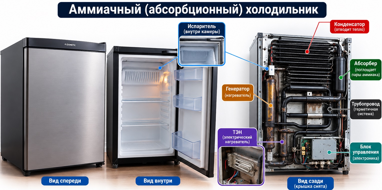 Ремонт аммиачных (абсорционных) холодильников в Одессе